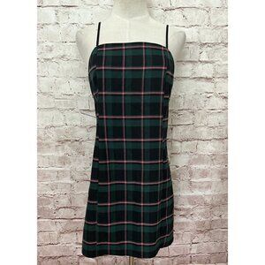 Urban Outfitters Womens Plaid Academia Spaghetti Strap Mini Dress Size S